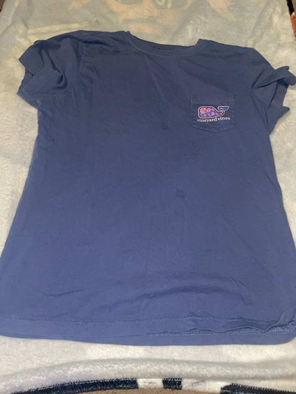 Vineyard Vines Periwinkle Blue Logo Tee